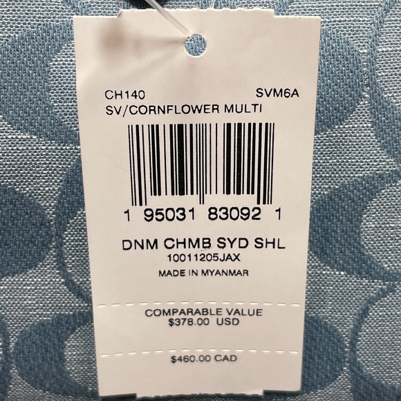 Coach Sydney Satchel In Signature Chambray - NWT - Picture 6 of 13